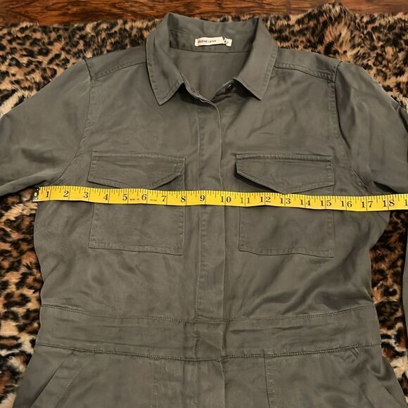 Marine Layer Frida Utility Green Tencel Distressed Jumpsuit Boho Contemporary - Picture 8 of 16